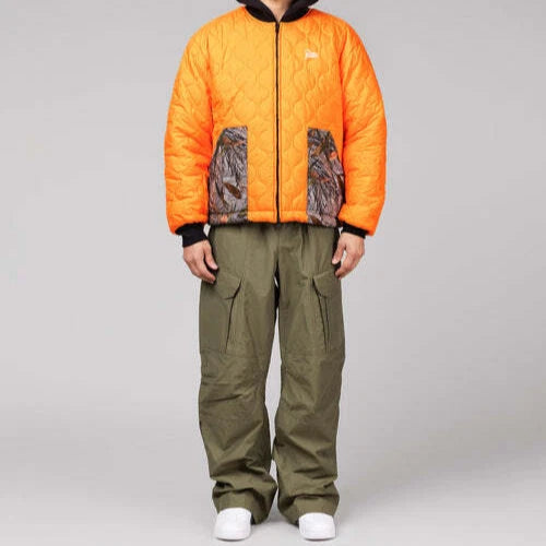 MENS REVERSIBLE PATTA BOMBER JACKET NATURE/ORANGE SIZE SMALL NEW WITH TAGS.